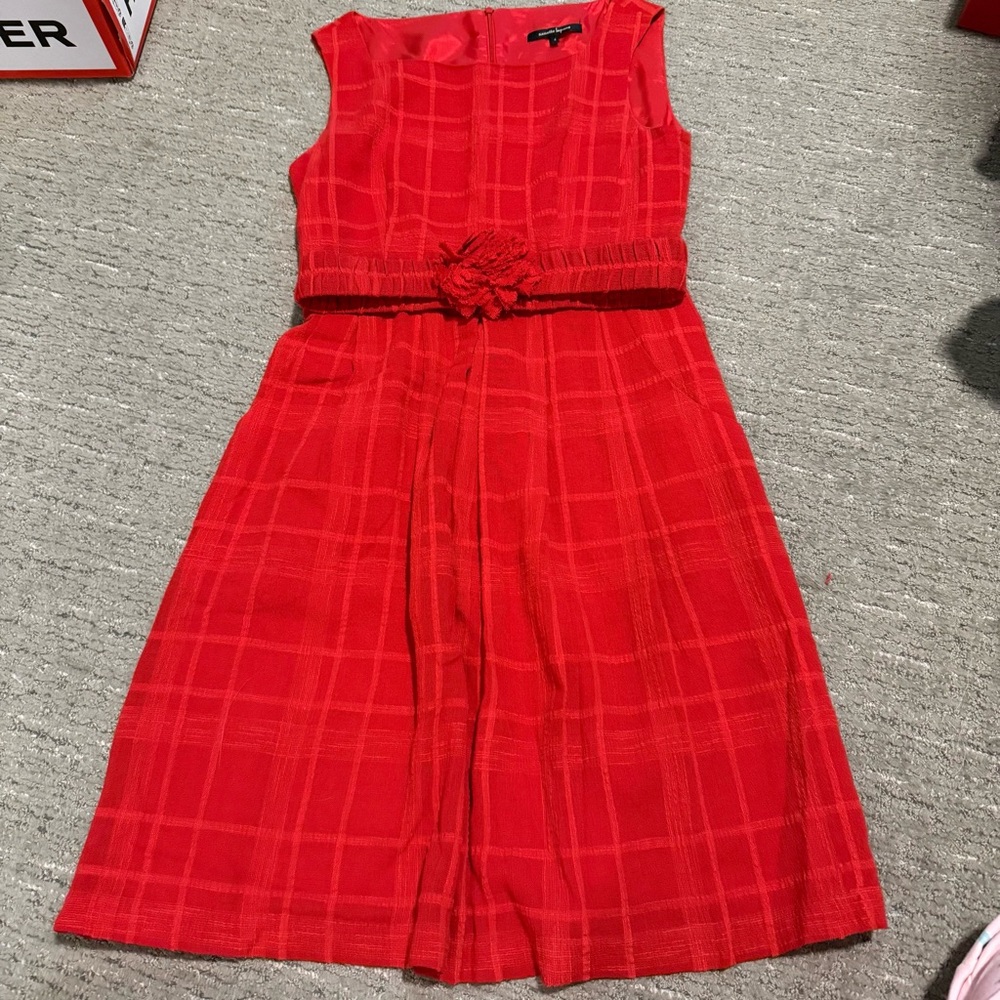 Nanette Lenore red sleeveless dress with belt